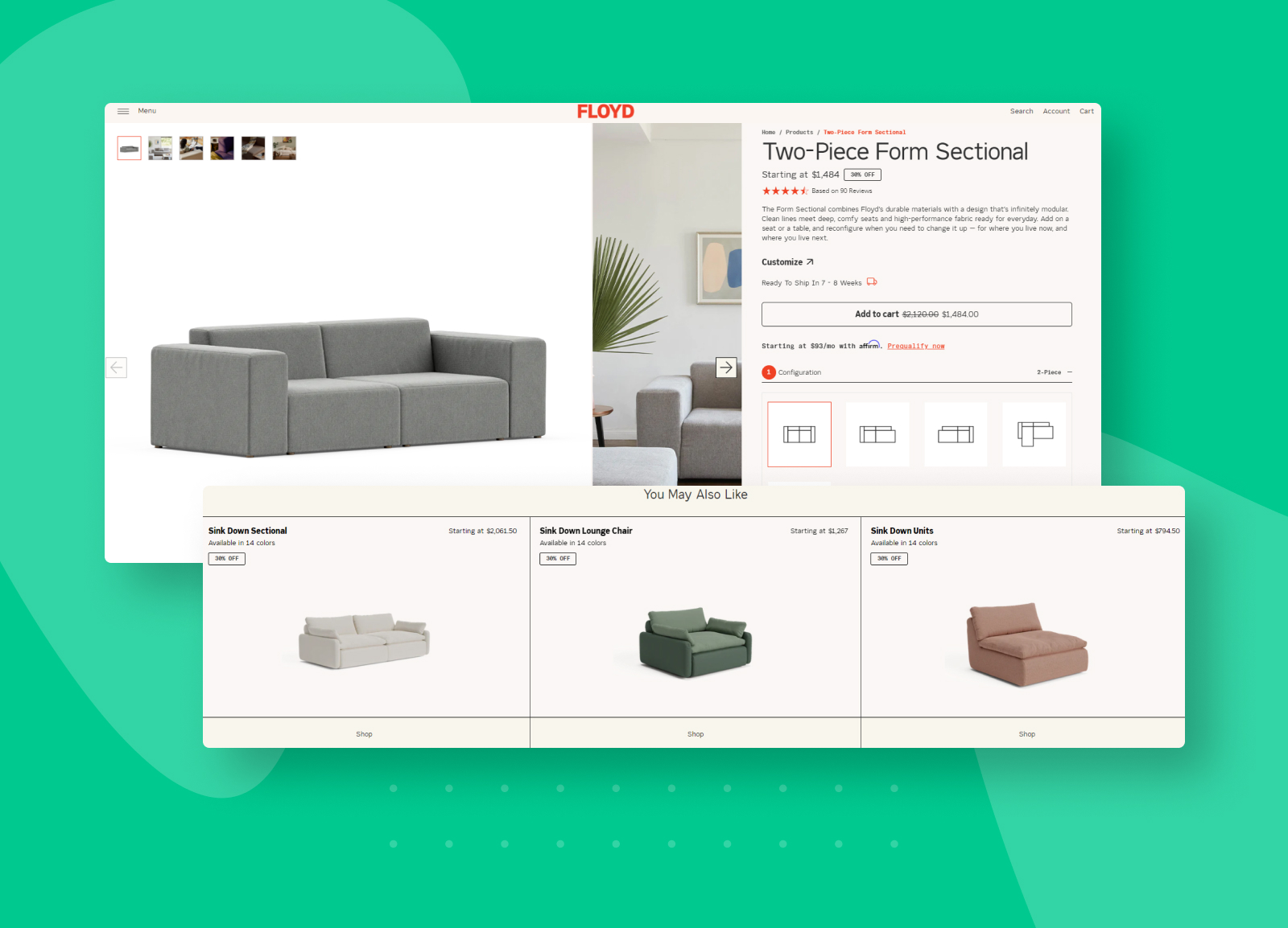 Furniture Marketing real-time personalization