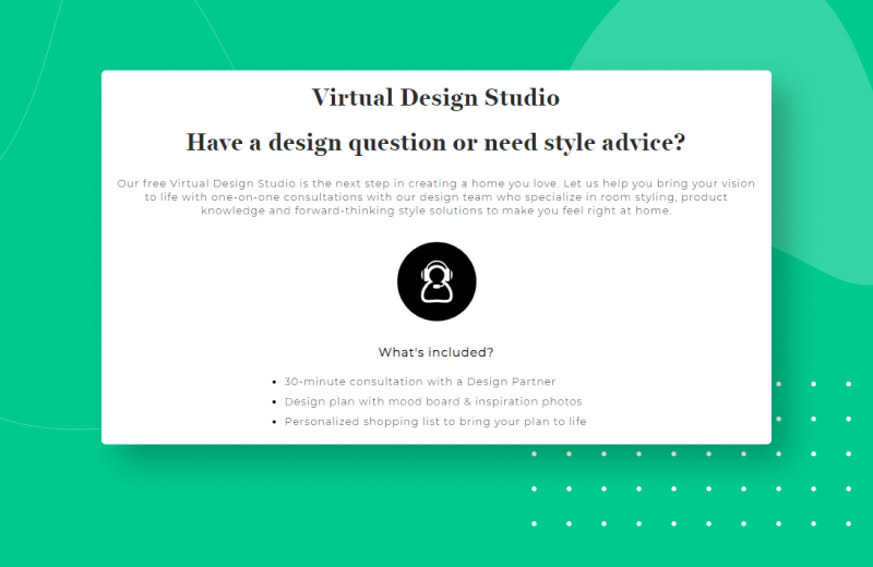 Urban Barn's Virtual design software