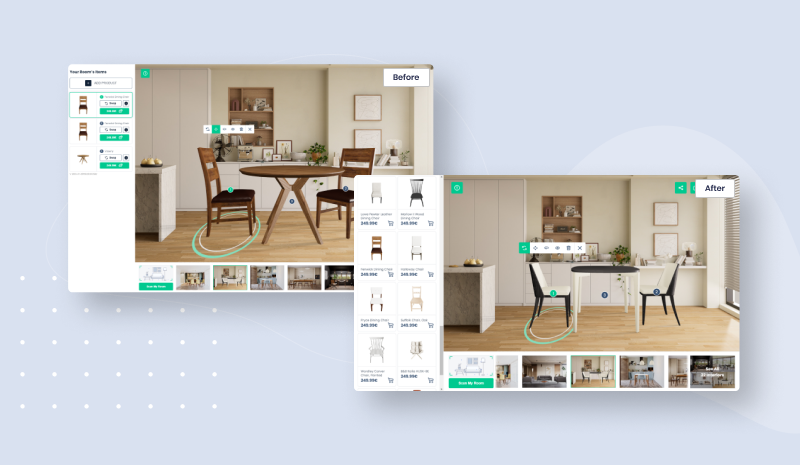 Personalized virtual furniture showroom