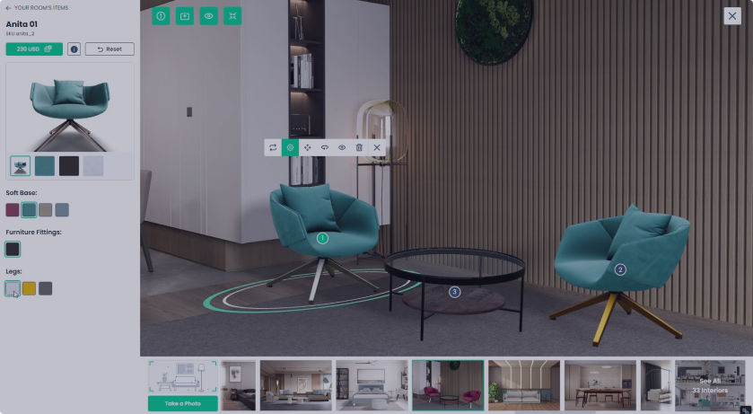 Zolak Visual Commerce Showroom and Configurator