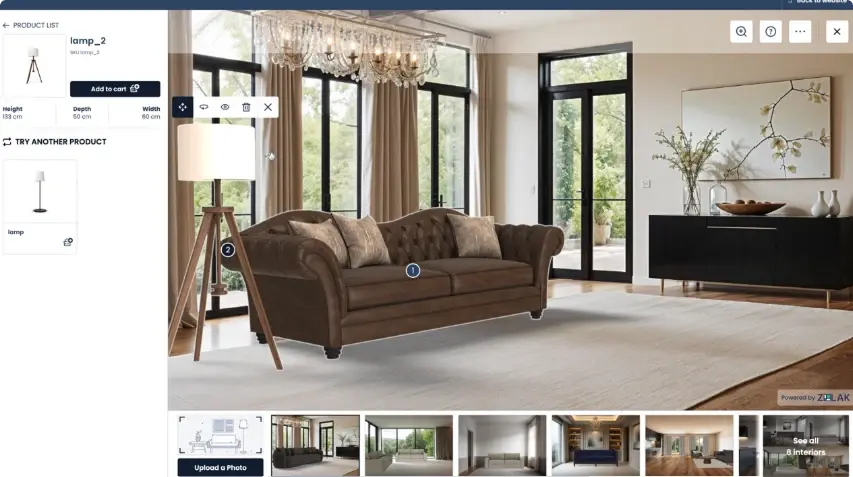 User Interior Visualization & Virtual Showrooms